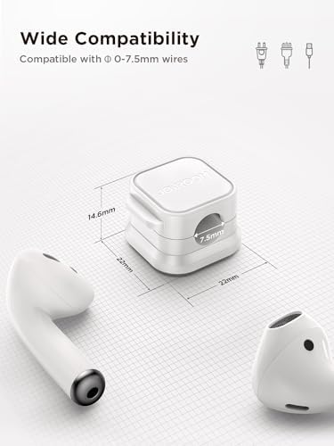 9 Pack Magnetic Cable Clips [Cable Smooth Adjustable] Cord Holder, Under Desk Cable Management, JOYROOM Adhesive Wire Holder Keeper Organizer for Home Office Desk Phone Car Wall Desktop Nightstand|B0CH159ZNT