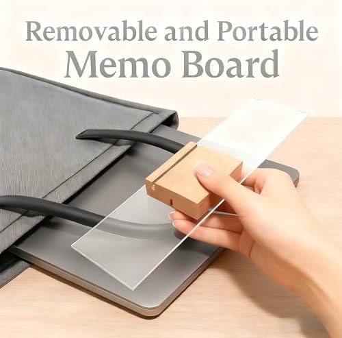 Sorablu Monitor Memo Board 2PCS - Removable Sticky Note Holder for Computer Monitors, Transparent Acrylic Office Desk Accessories, No Screen Damage, Fits Laptops & Desktops|B0FNX8DQR1