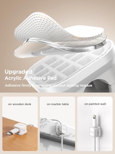 9 Pack Magnetic Cable Clips [Cable Smooth Adjustable] Cord Holder, Under Desk Cable Management, JOYROOM Adhesive Wire Holder Keeper Organizer for Home Office Desk Phone Car Wall Desktop Nightstand|B0CH159ZNT