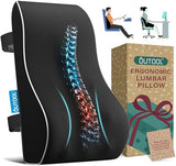Lumbar Support Pillow for Office Chair, Office Home Essentials,Gifts for Mom,Dad, Back Support Pillow for Car, Chair Cushions,Back Pain Relief Improve Posture,Mesh Cover Double Adjustable Straps|B074C9F45S