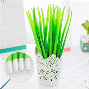 Black Ink Tiny Green Grass Gel Pen Blade Grass Potting Decoration Stationery Caneta Office School Supplies