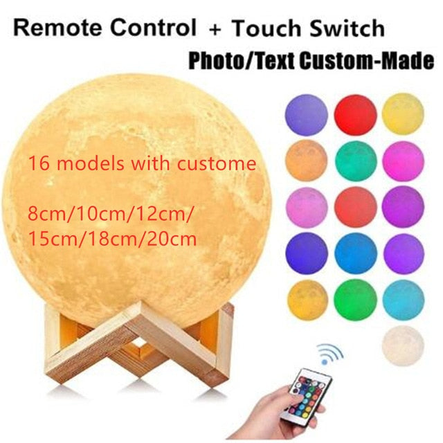 3D Print Customized Moon Lamp